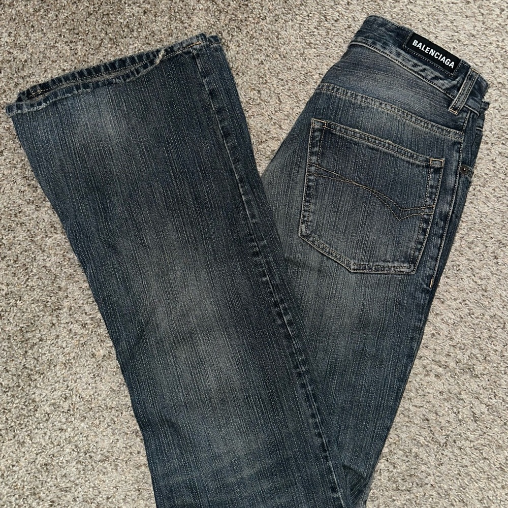 UNISEX Balenciaga 23fw Bootcut Slightly Raised Denim Pants Size S